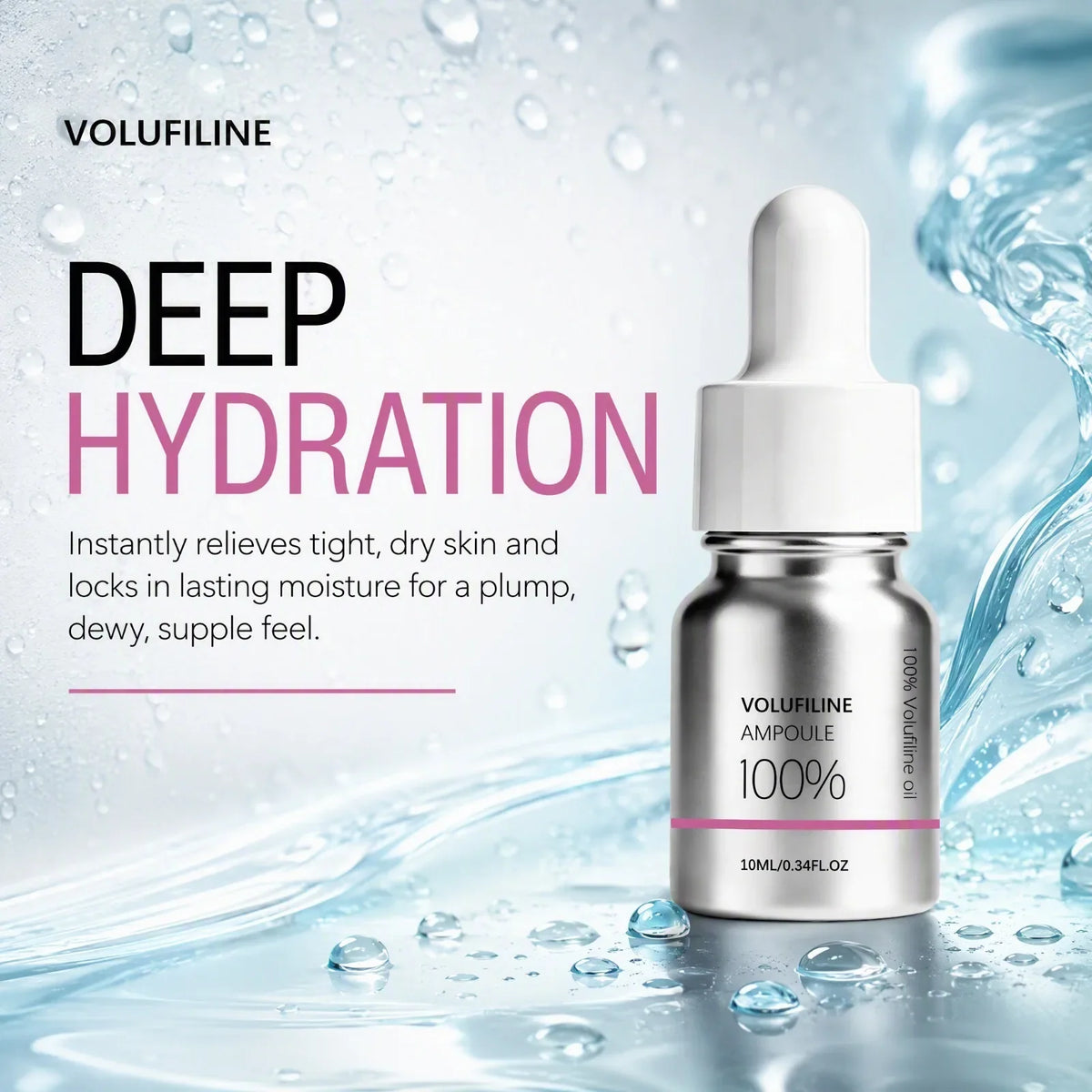 Ampoule Facial Serum – Deep Hydrating & Smoothing Essence 10mL