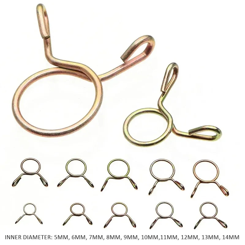 250/126PCS Spring Hose Clips 5–14mm Fuel Pipe Clamps Motorcycle