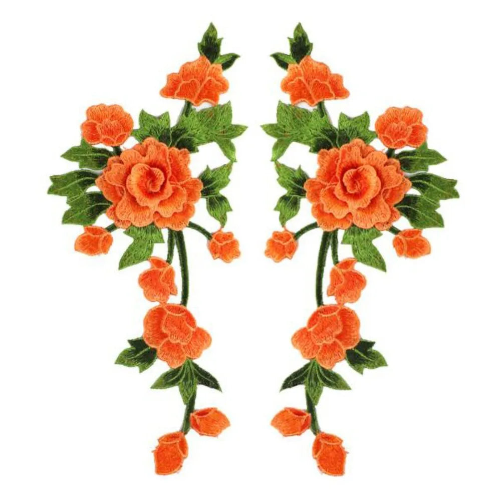3D Rose Flower Embroidery Applique Patches – DIY Sewing