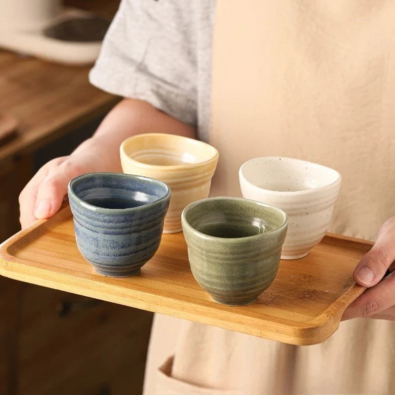 Japanese Rough Pottery Ceramic Cup – Retro Kung Fu Tea Mug 110ml