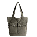 Women's Multi-Pocket Canvas Shoulder Tote Bag | Work & College