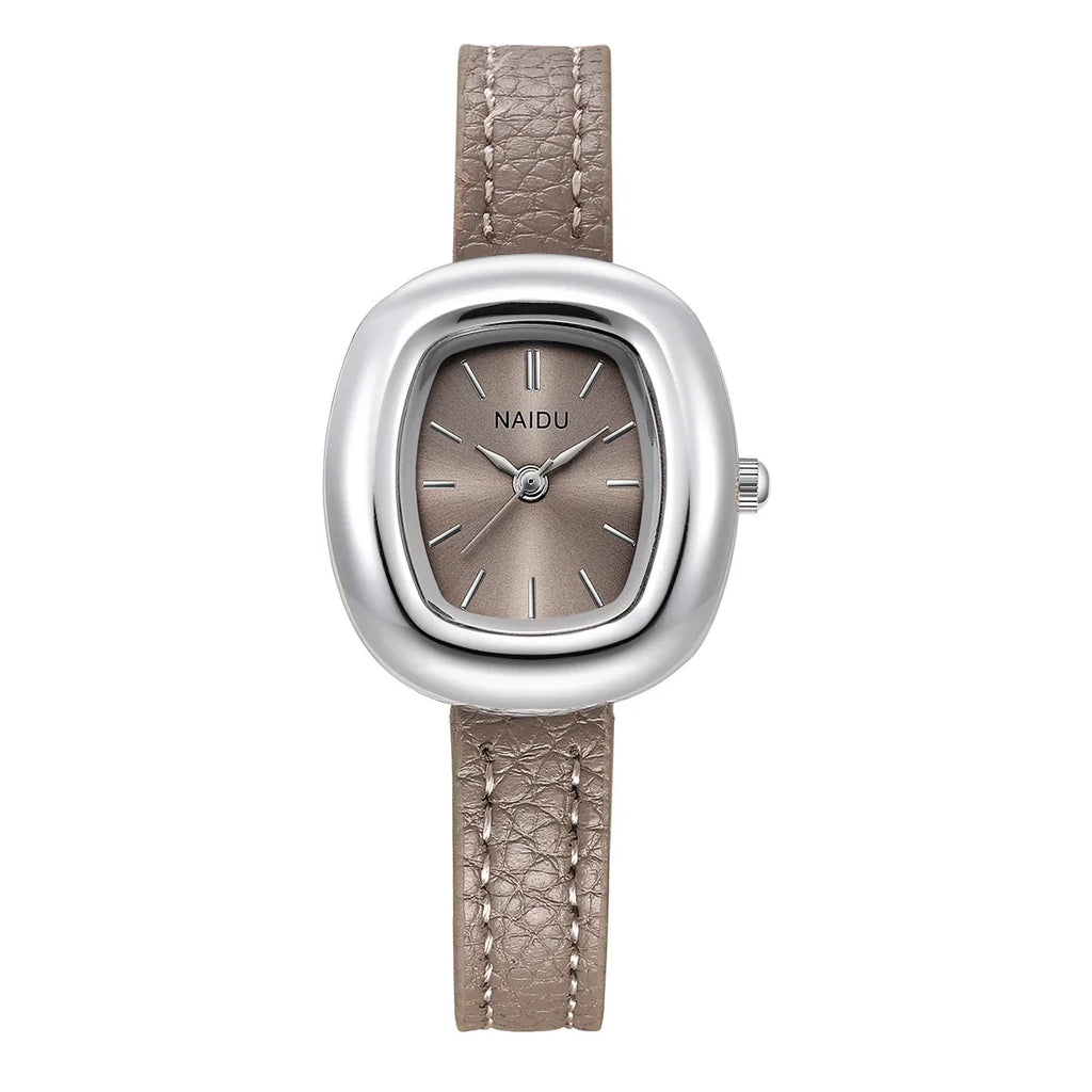 Women's Retro Elegant Quartz Watch – Leather Band, Alloy Case
