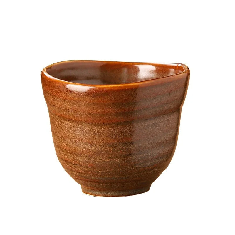 Japanese Rough Pottery Ceramic Cup – Retro Kung Fu Tea Mug 110ml