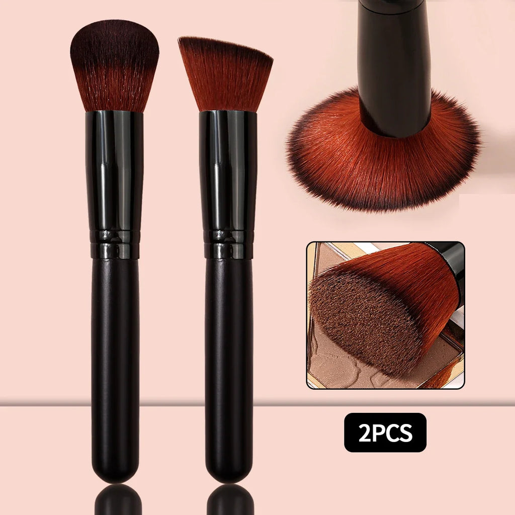 2Pcs Makeup Brush Set – Contour & Blush Brushes | Nixie