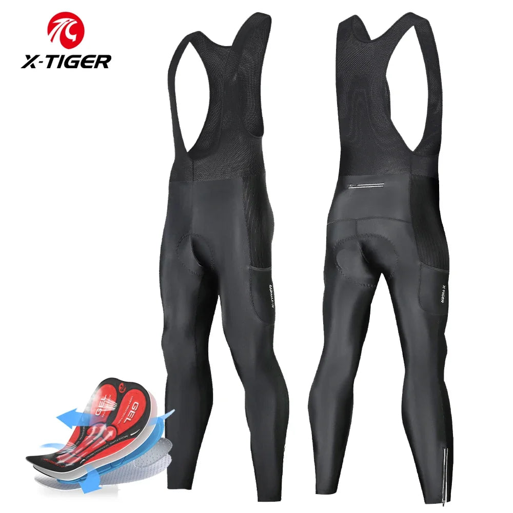 X-TIGER Men's 5D Gel Padded Cycling Bib Pants | Pro Lycra