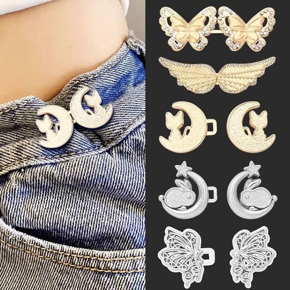 Adjustable Metal Waist Clip Button for Jeans & Trousers