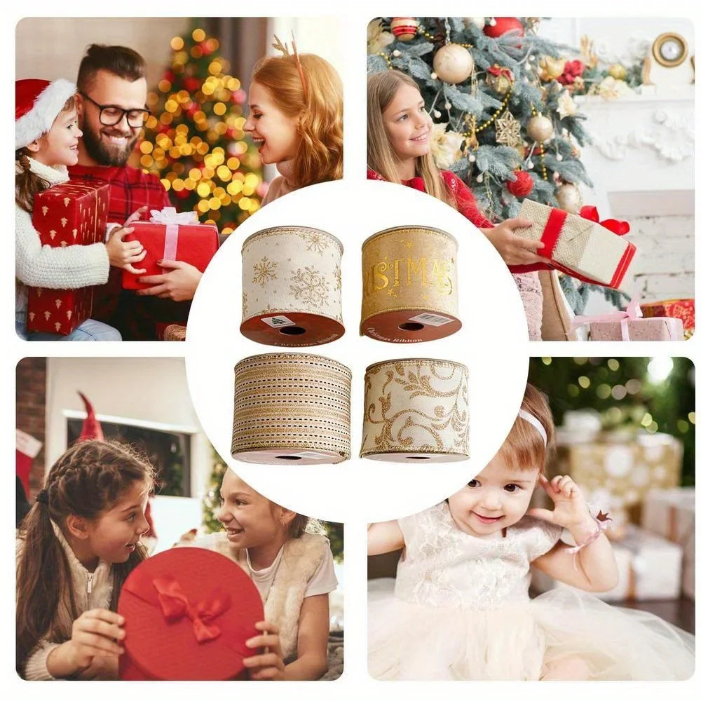 Velvet Christmas Ribbon Roll 3 Yards – Holiday Gift Wrapping