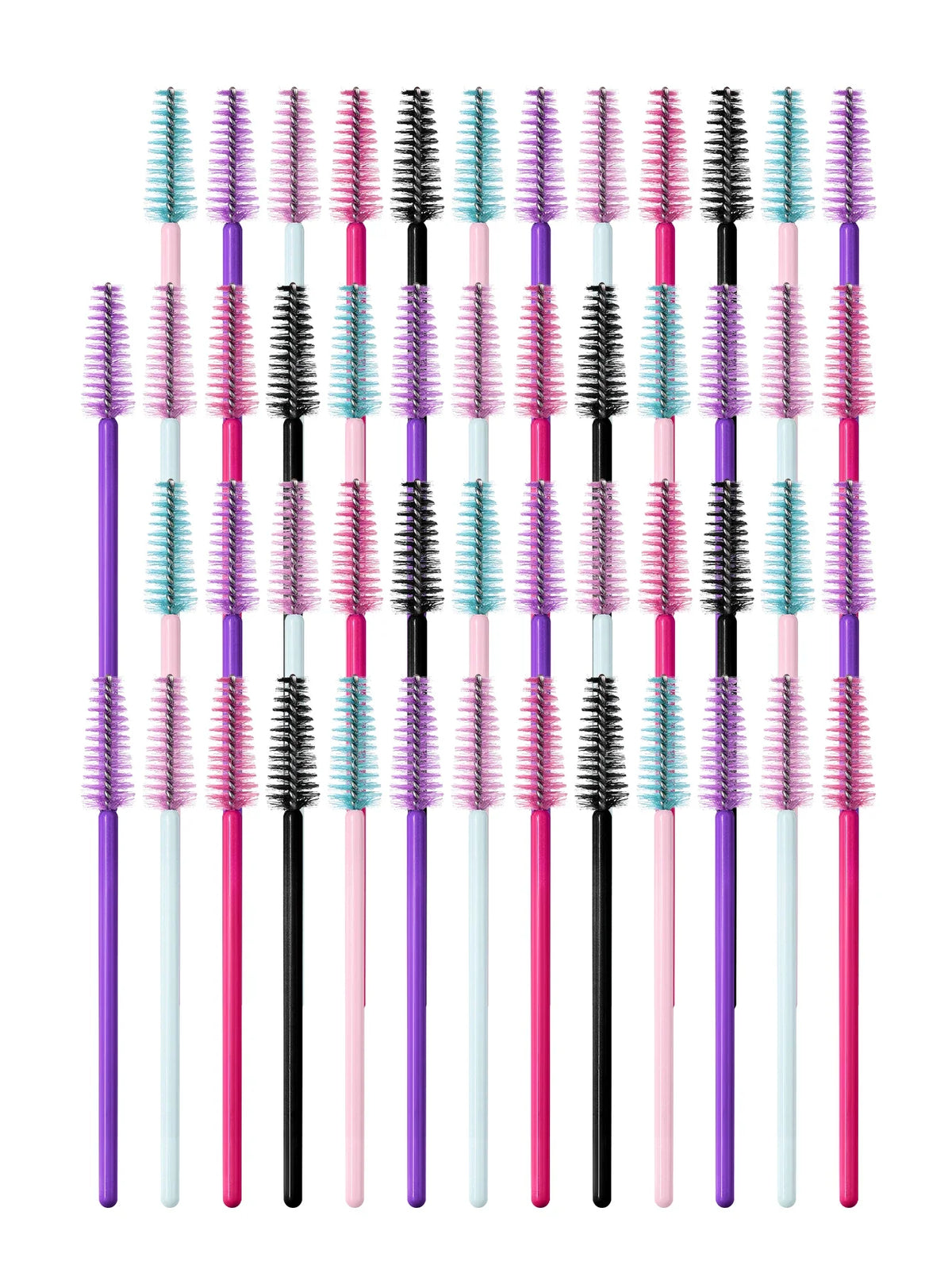 50 Pcs Mascara Wands Spoolie Eyelash & Eyebrow Brush Set