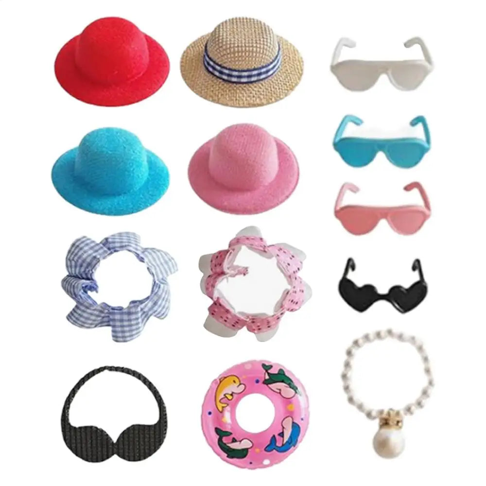 Summer Desk Goose Outfit Set – Mini Figurine Costume Accessories