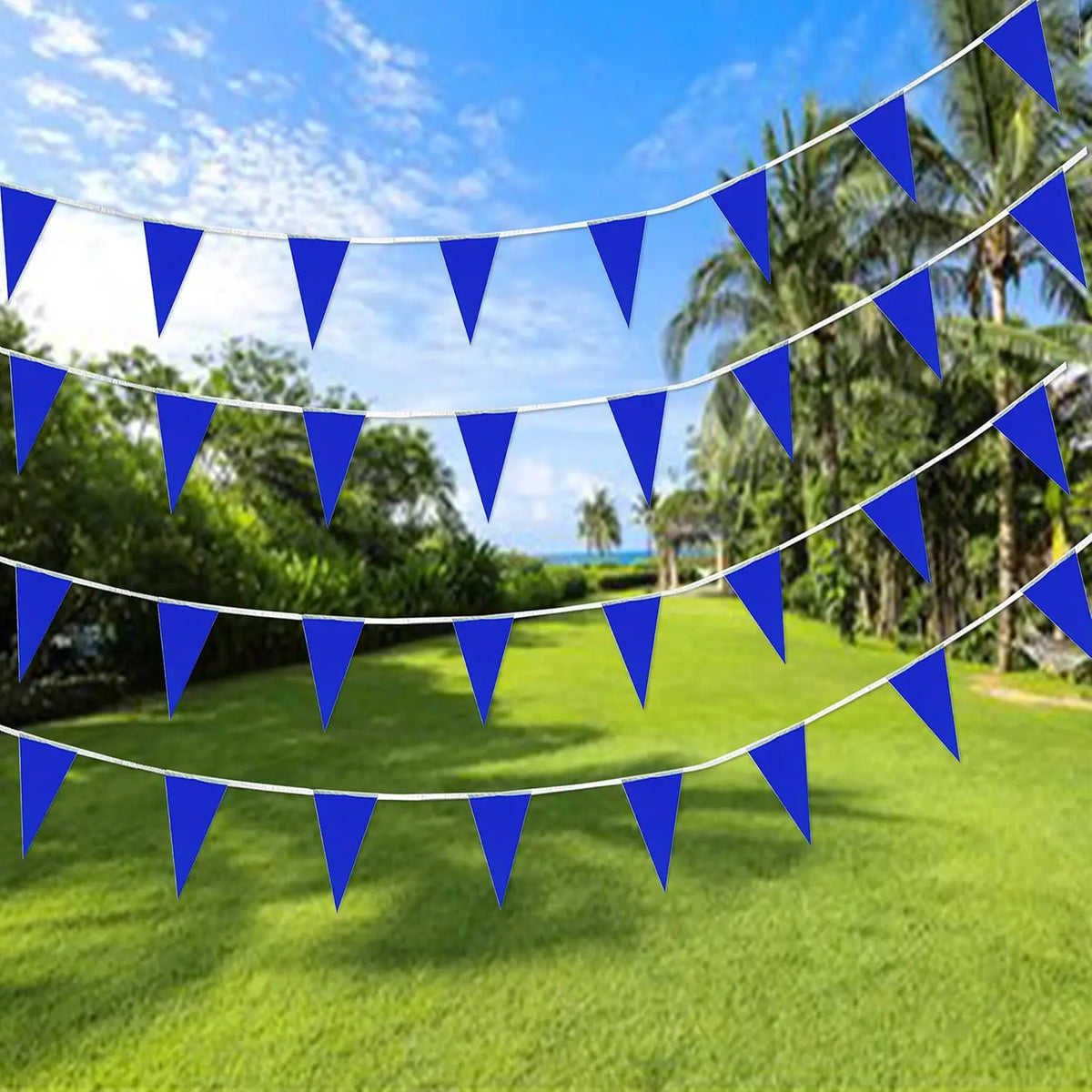 Navy Blue Pennant Bunting Banner 33Ft – Party & Wedding Decor