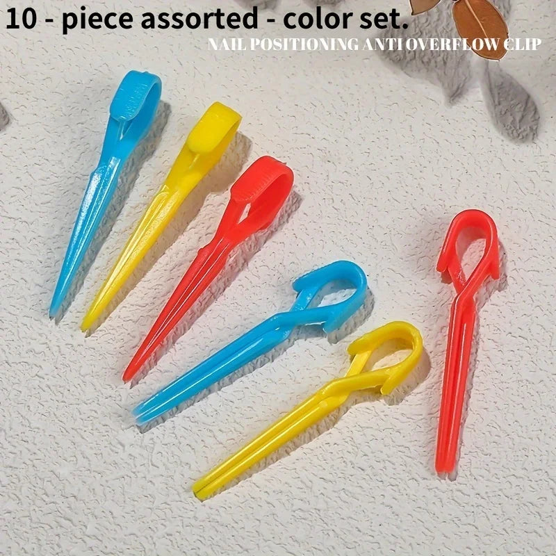 10pcs Nail Shaping Clips – Spill-Proof Nail Art Protection