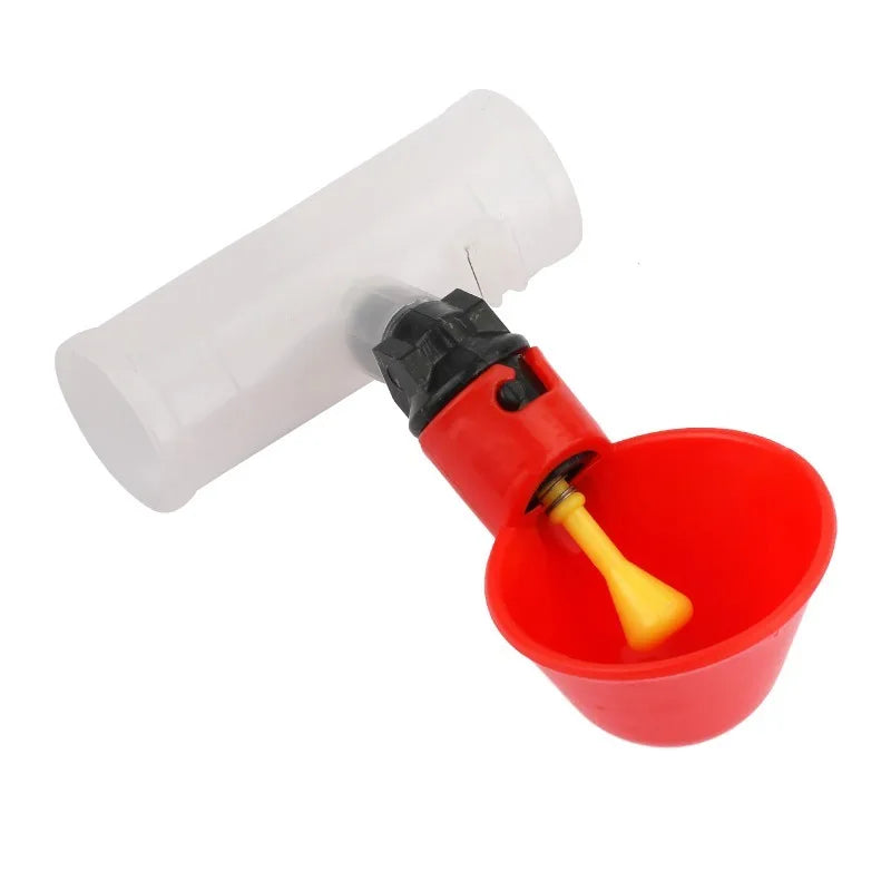 2Pcs Automatic Poultry Drinker Bowl Cups with Nipple Valve