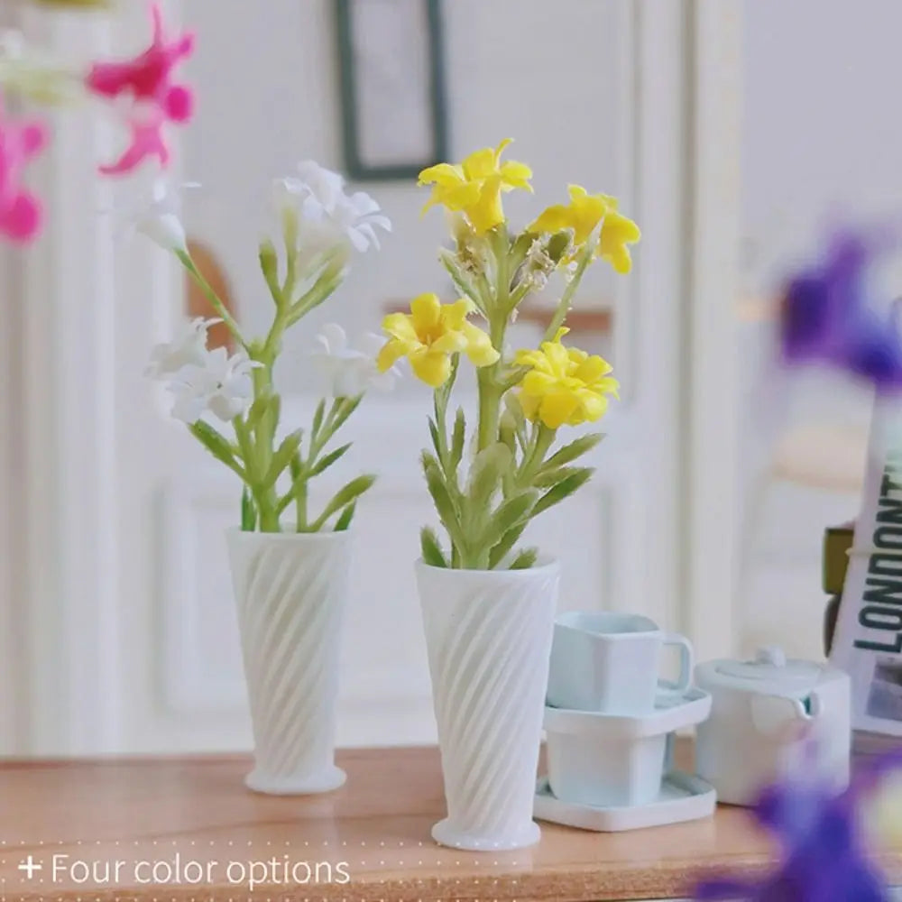Resin Miniature Dollhouse Potted Plant | 1:12 Scale Lifelike