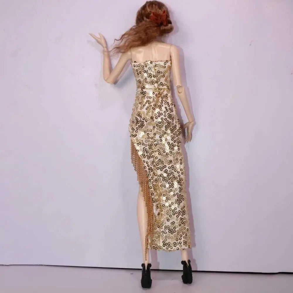Sequin Evening Gown & Heels Set for 30cm Fashion Dolls