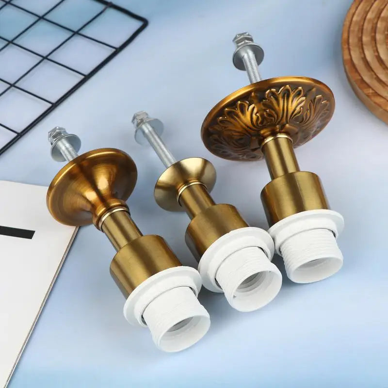 E27 Metal Iron Desk Lamp Holder Fixed Base – DIY Lighting