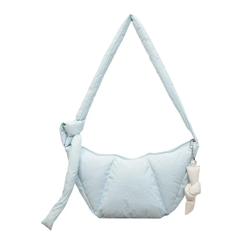 Women's Large Capacity Cotton Puffer Crossbody Dumpling Bag