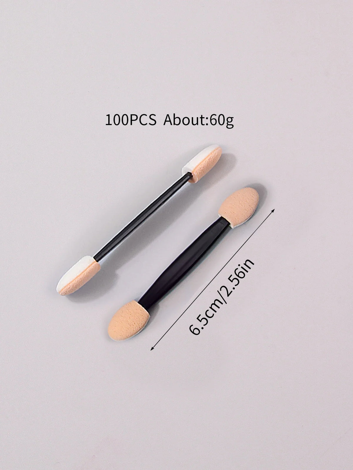 100Pcs Dual-End Eyeshadow Sponge Sticks | Makeup & Nail Art Wand