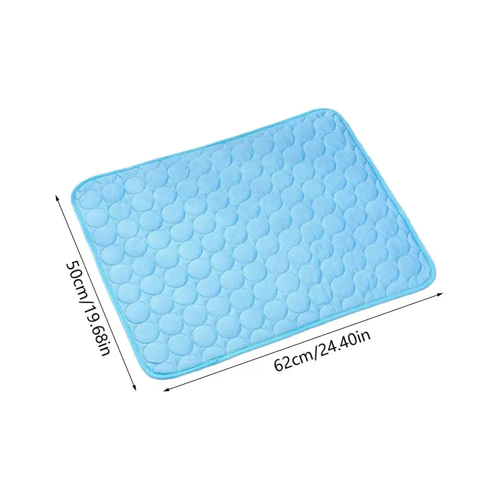 Washable Pet Cooling Mat – Ice Silk, Dogs & Cats, Travel