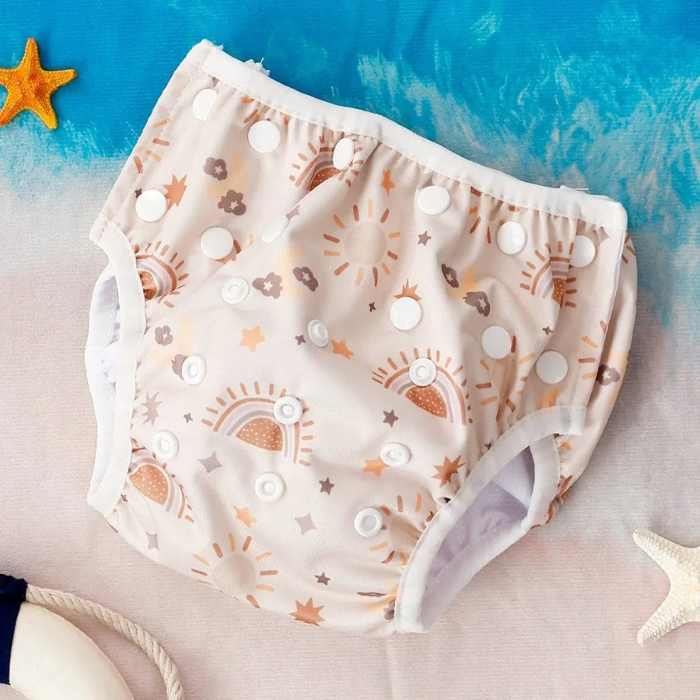 Reusable Swim Diaper – Adjustable Snap Waterproof Baby Pants