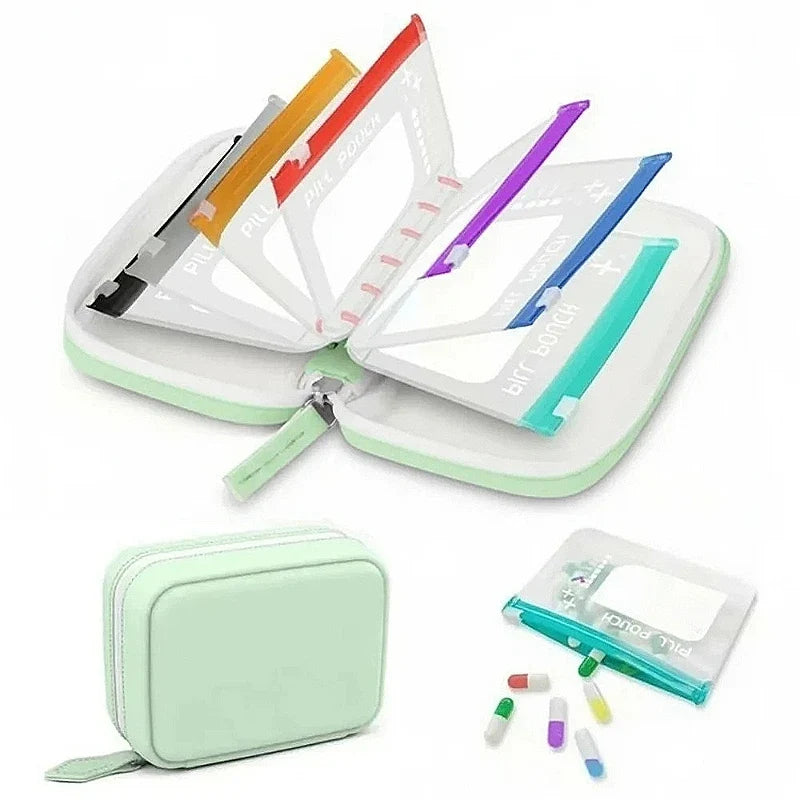 Weekly Pill Organizer Pouch Set – 7/14 Waterproof Pouches