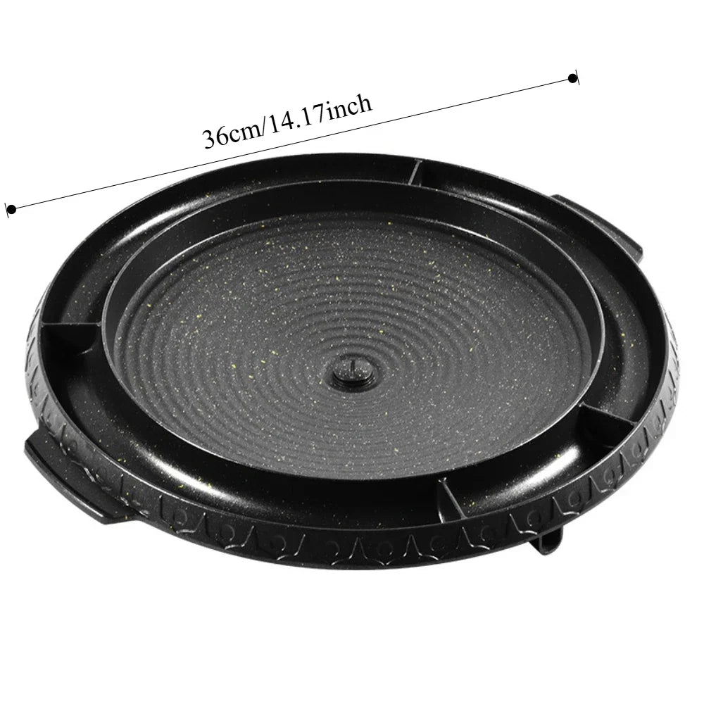 KOSUN Round Nonstick Smokeless Grill Pan – Indoor & Outdoor BBQ
