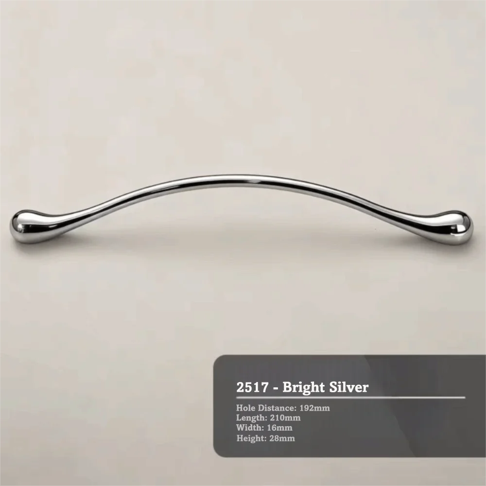 Retro Zinc Alloy Cabinet Handles French Style Gold Silver Pull
