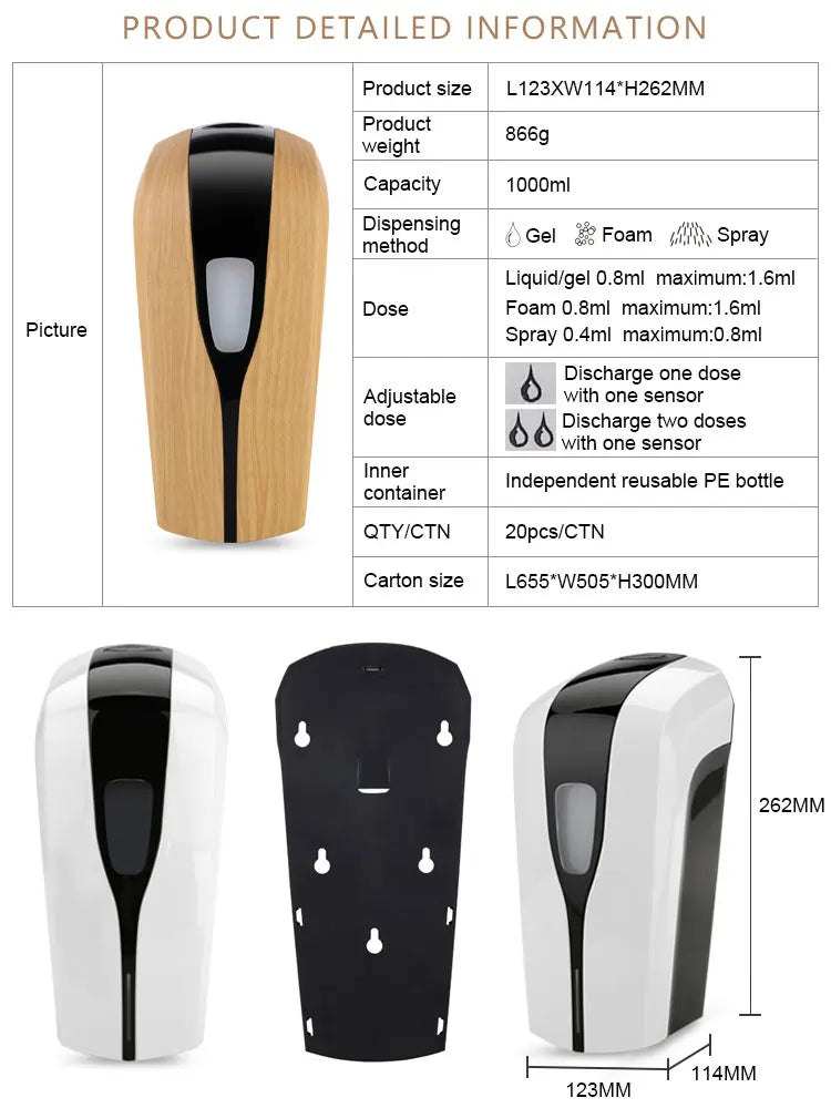 1000ml Automatic Touchless Soap Dispenser – Wall Mount Infrared