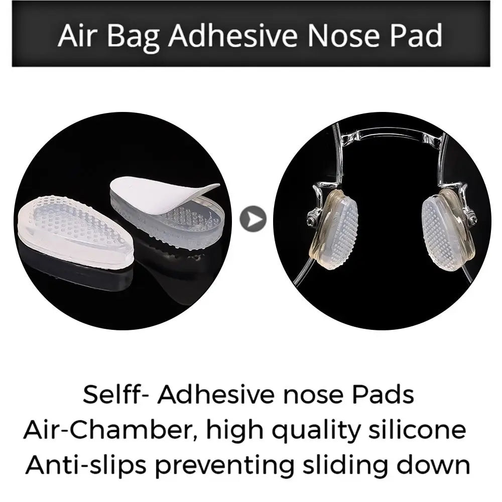 10 Pairs Silicone Glasses Nose Pads – Anti-Slip Adhesive Support