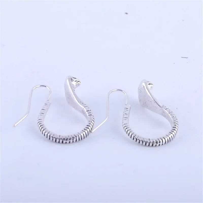 Cobra Snake Stud Earrings – Rhinestone Zinc Alloy Fashion Studs