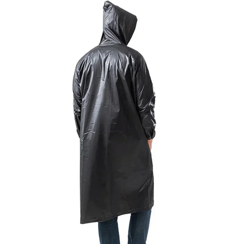 Disposable Waterproof Rain Poncho – Hooded Outdoor Raincoat
