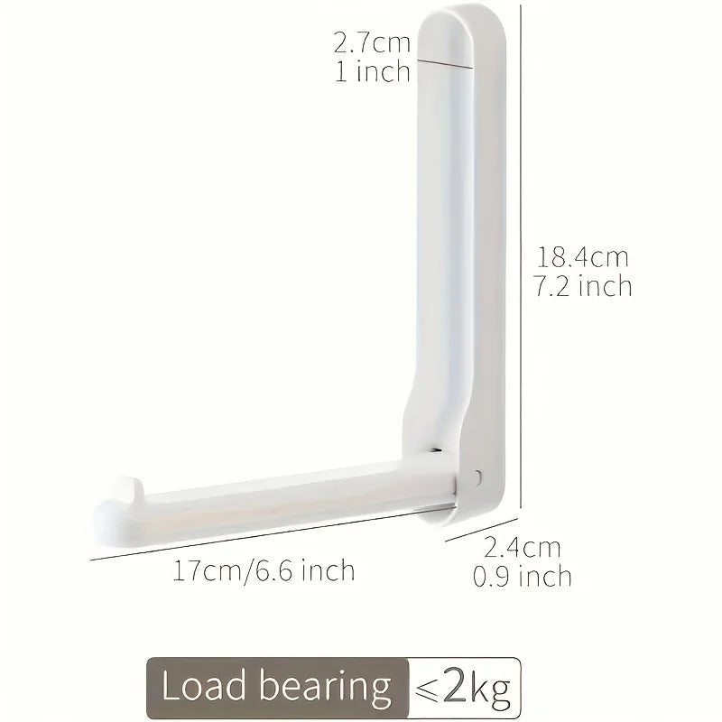 Foldable Clothes Hanger Organizer with Hooks | Space-Saving Rack
