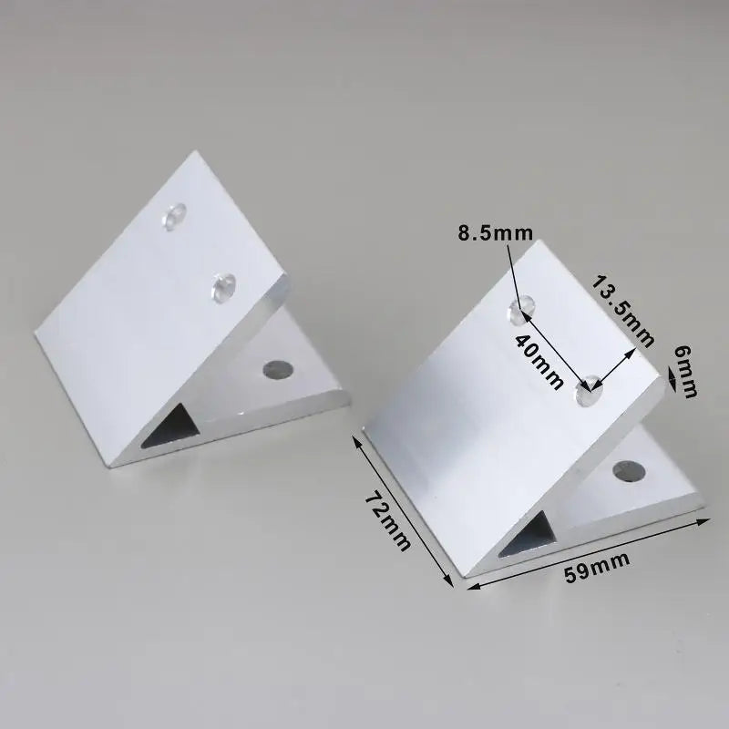 2Pcs 45° Corner Bracket for 2020–8080 Aluminum Extrusion Profile