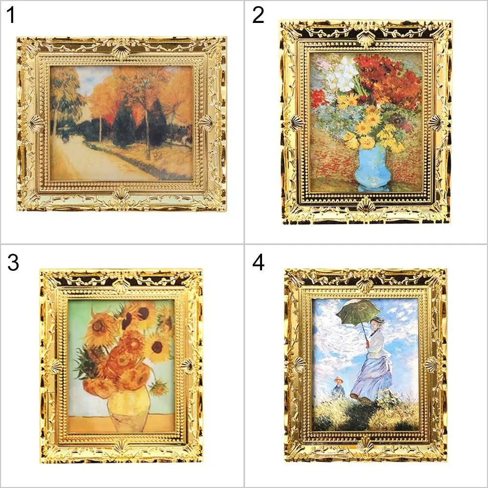 1/12 Scale Resin Photo Frame Dollhouse Miniature Decor Accessory