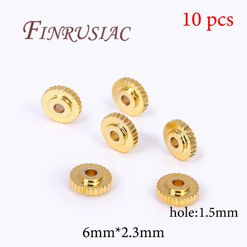 Gold Plated Brass Spacer Beads – DIY Jewelry Findings 6mm×8mm