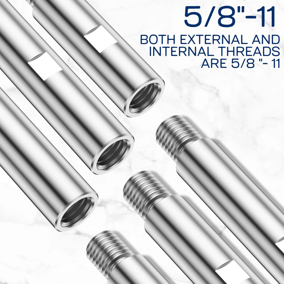 3Pcs M14 Angle Grinder Extension Rods 75/100/140mm Adapter