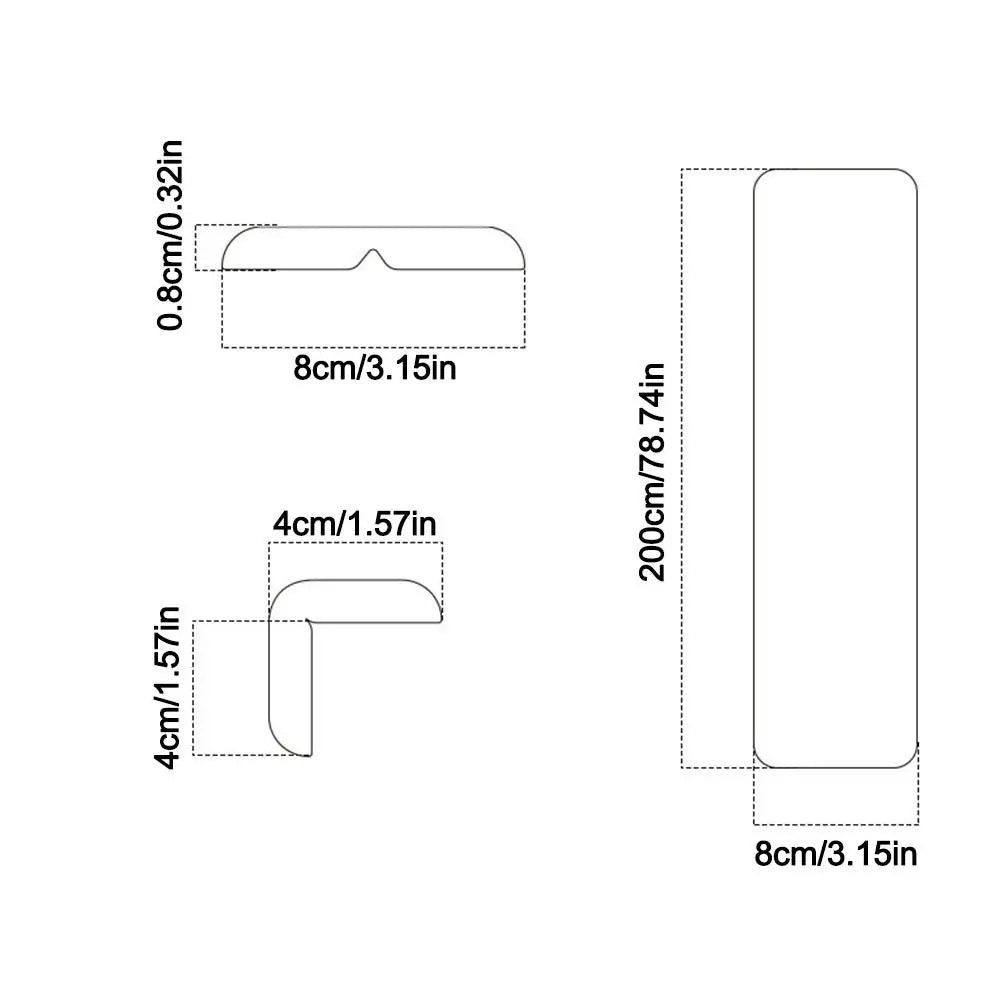 2M Self-Adhesive Garage Wall Guard Foam Corner Bumper Strip