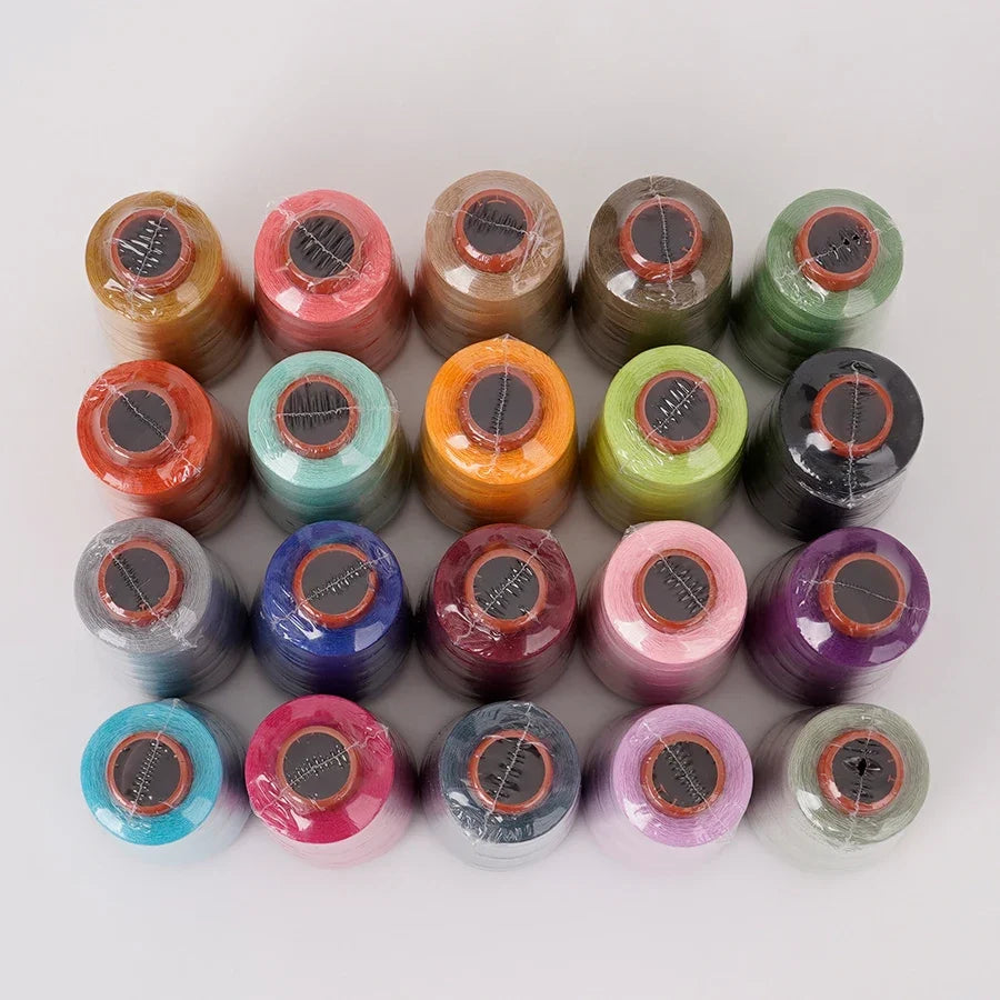 20-Color Polyester Sewing Thread Set – 800 Yds, 402 Cone