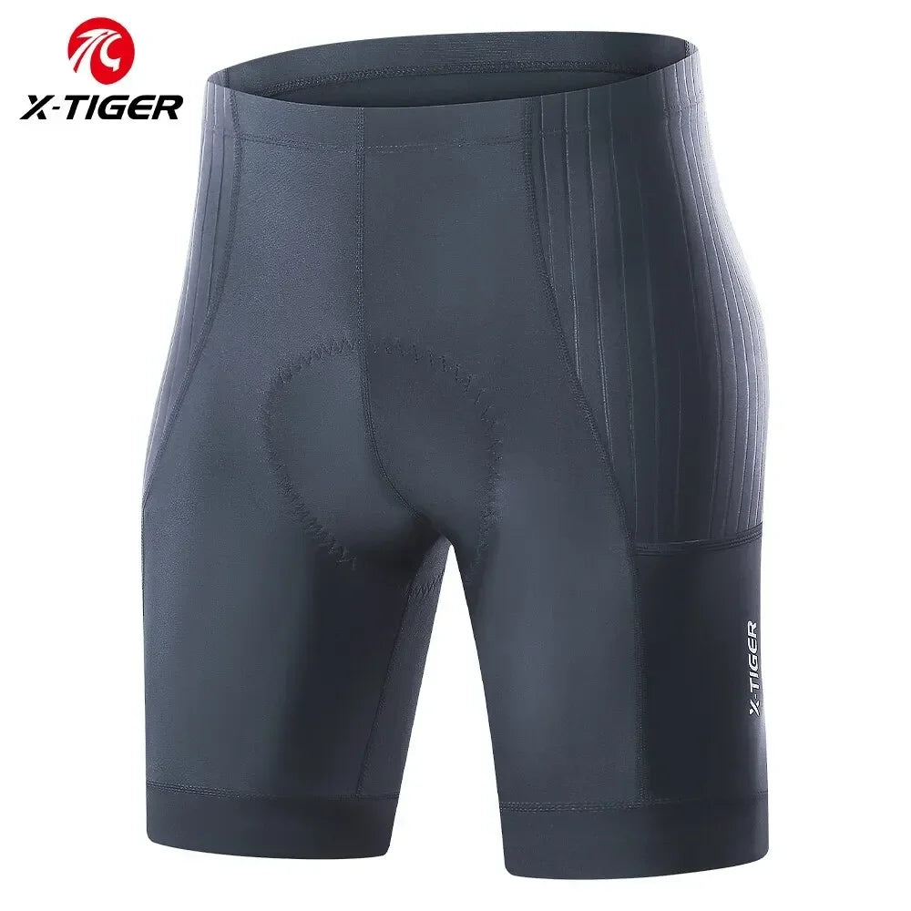 X-TIGER Men's Padded Cycling Shorts – MTB Road Bike Lycra
