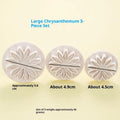 4-Piece Flower Fondant Plunger Cookie Cutter Mold Set