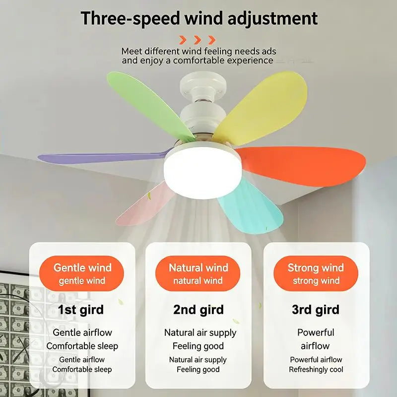 LED 40W Ceiling Fan Light E27 Remote Dimmable – Nixie