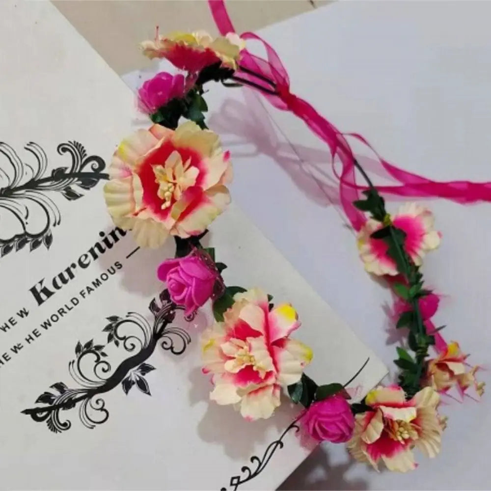 Handmade Flower Crown Wreath – Boho Floral Hair Accessory