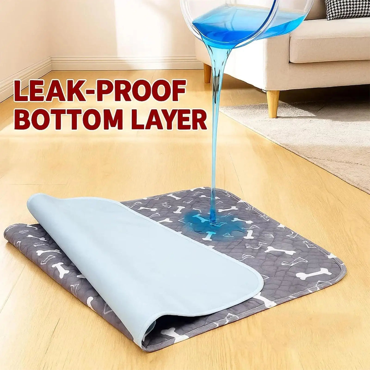Reusable Dog Pee Pads – Washable Waterproof Training Mat