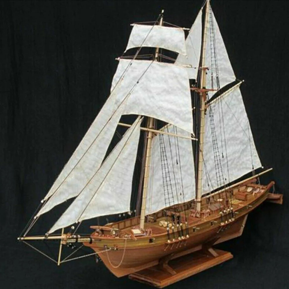 DIY Wooden Sailboat Model Kit – Handcrafted Puzzle Decoration
