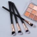 4-Piece Eyeshadow Brush Set | Black Gold Wood Handle Makeup