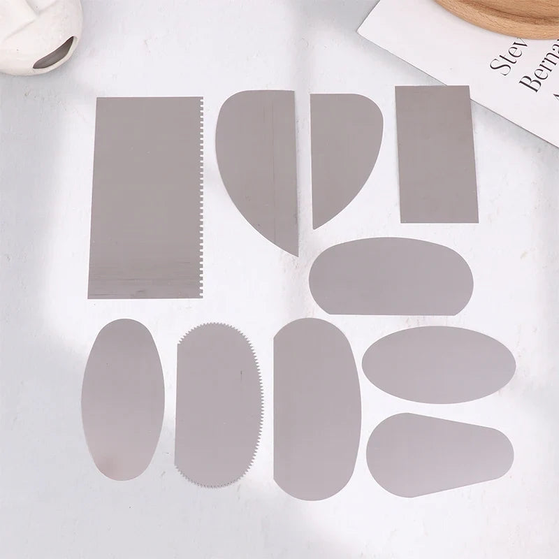 10-Piece Stainless Steel Clay Sculpting & Pottery Scraper Set