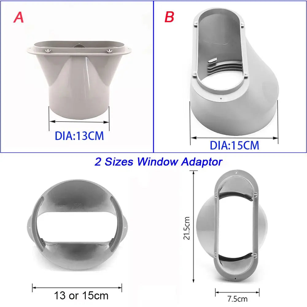 Portable AC Window Kit – Slide Plate, Adaptor & Exhaust Connector