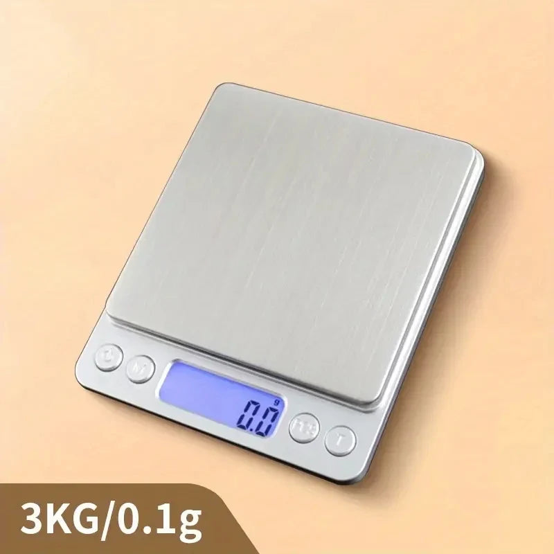 Digital Kitchen Scale – Stainless Steel LCD, 0.1g Precision