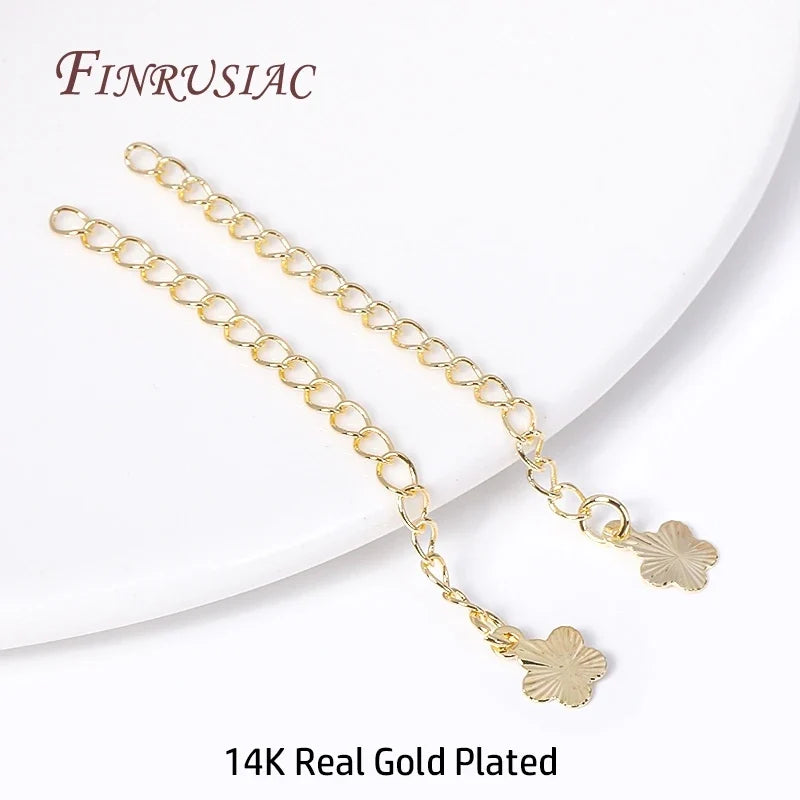 18K Gold Plated Brass Extension Chain Connectors | DIY Jewelry