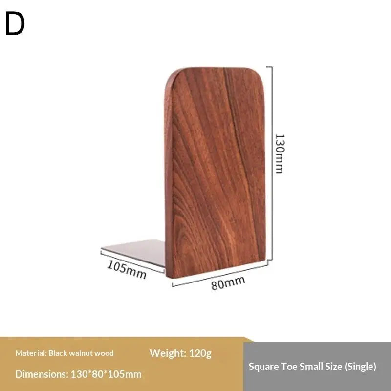 Walnut Wood Bookend Desktop Book Stand – Home Office Organizer