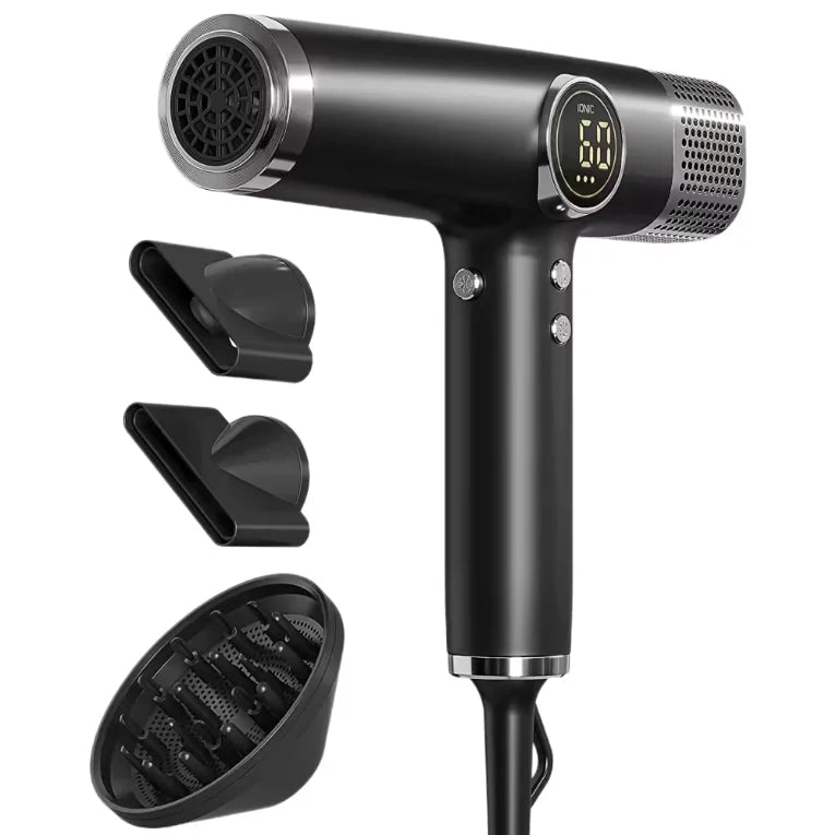 1800W Ionic Hair Dryer 110,000 RPM Brushless Motor & 5 Attachments